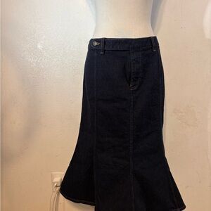 Ralph Lauren Indigo Denim Flare Skirt